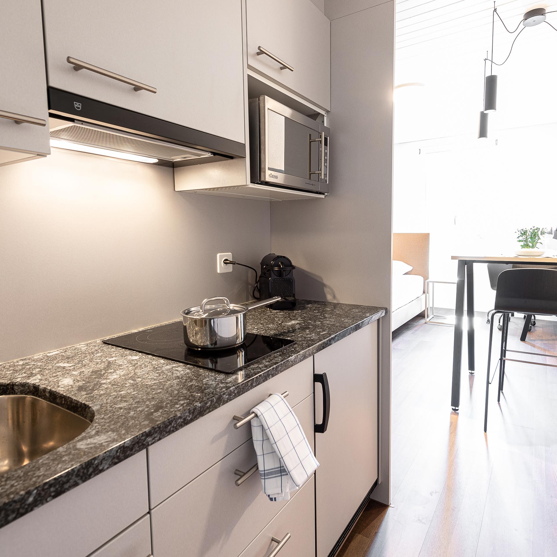 One room apartment with kitchen